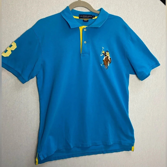 U.S Polo  Assn. Large Embroidered Logo Collar shirt Sz M - Picture 5 of 13